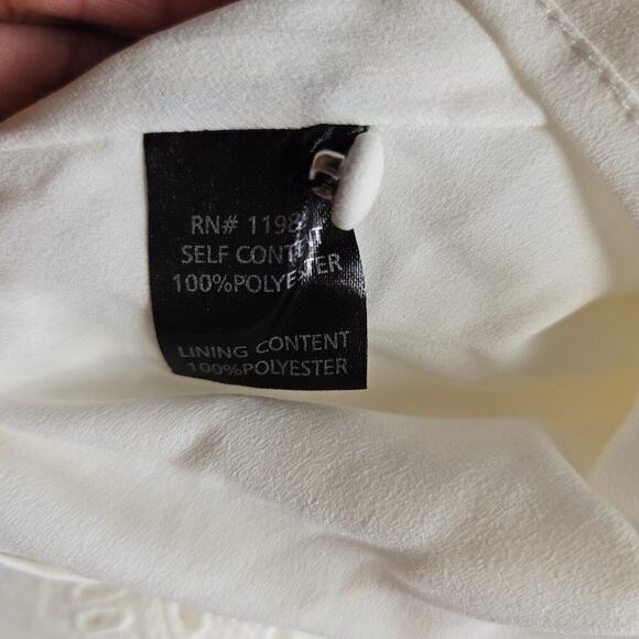 NWT Lenon Womens White Embroidered Eyelet Midi Dress M Asymmetrical Cottagecore - Picture 8 of 12